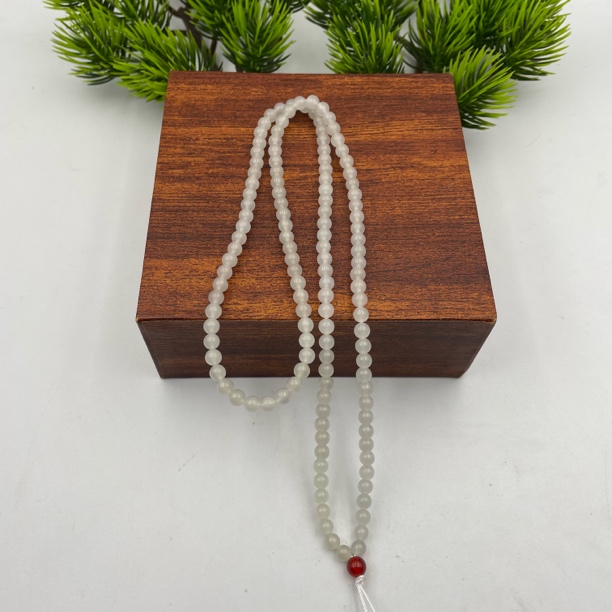 和田玉天然精美白玉5mm圆珠挂链锁骨项链时尚百搭5-13多样性发一