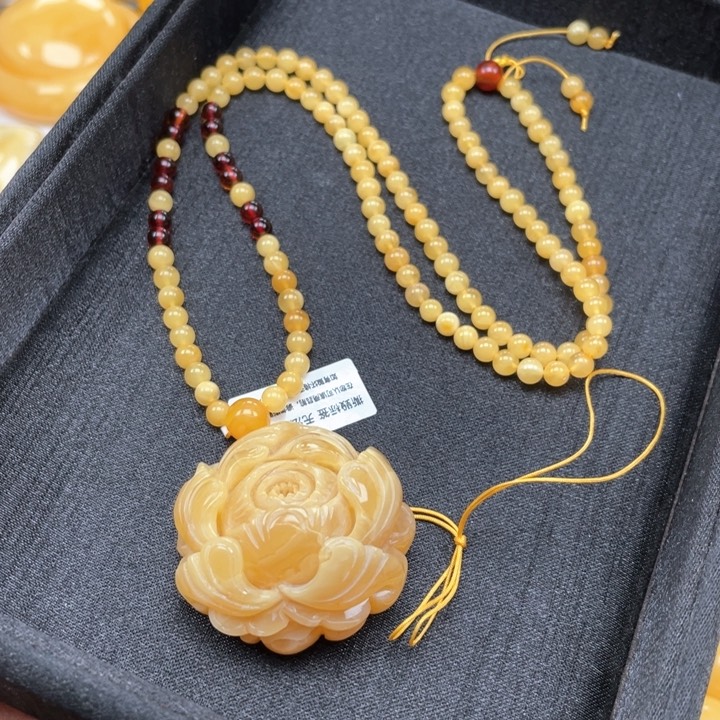 蜜蜡裸石未镶嵌蜜蜡吊坠