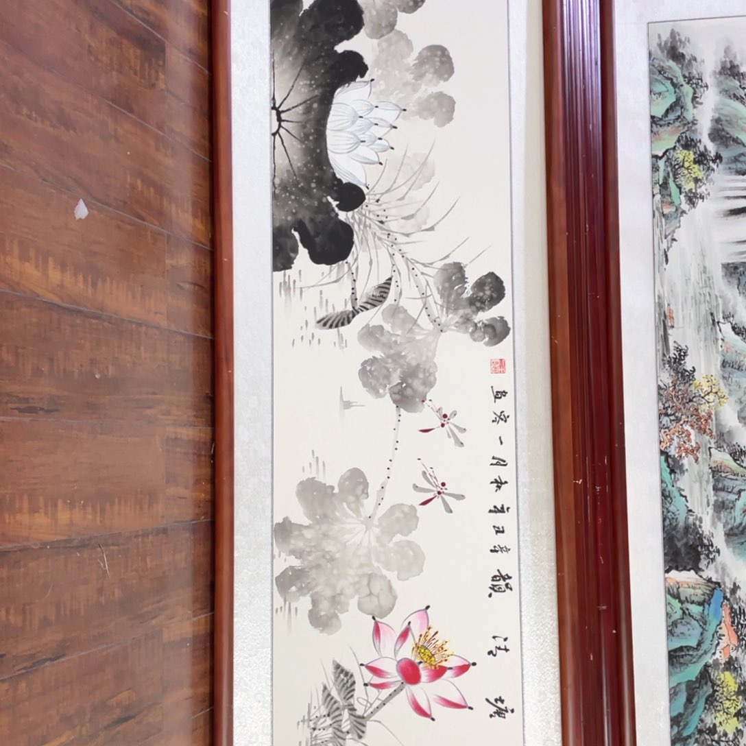 国画带框尺寸48*163厘米