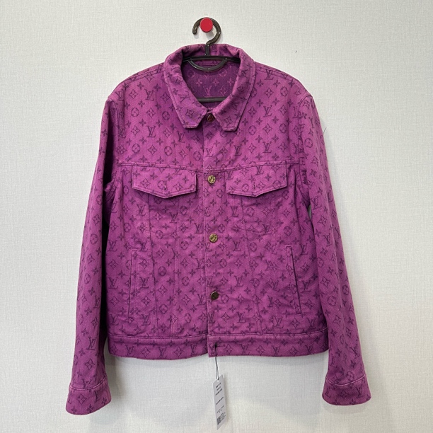 99新 LouisVuitton/路易威登 紫色牛仔外套/尺码50/编号11695