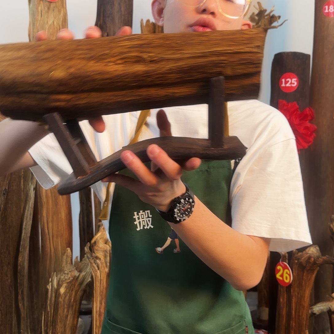 沉香摆件天然沉香原木摆件➕底座