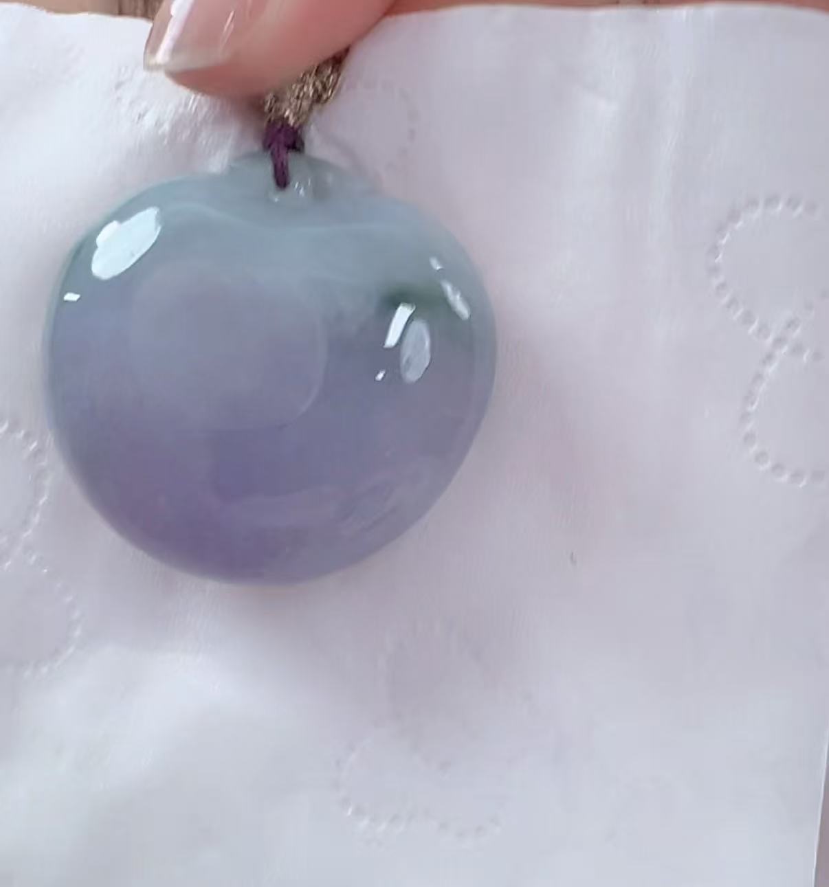 天然翡翠A货孤品项链送绳