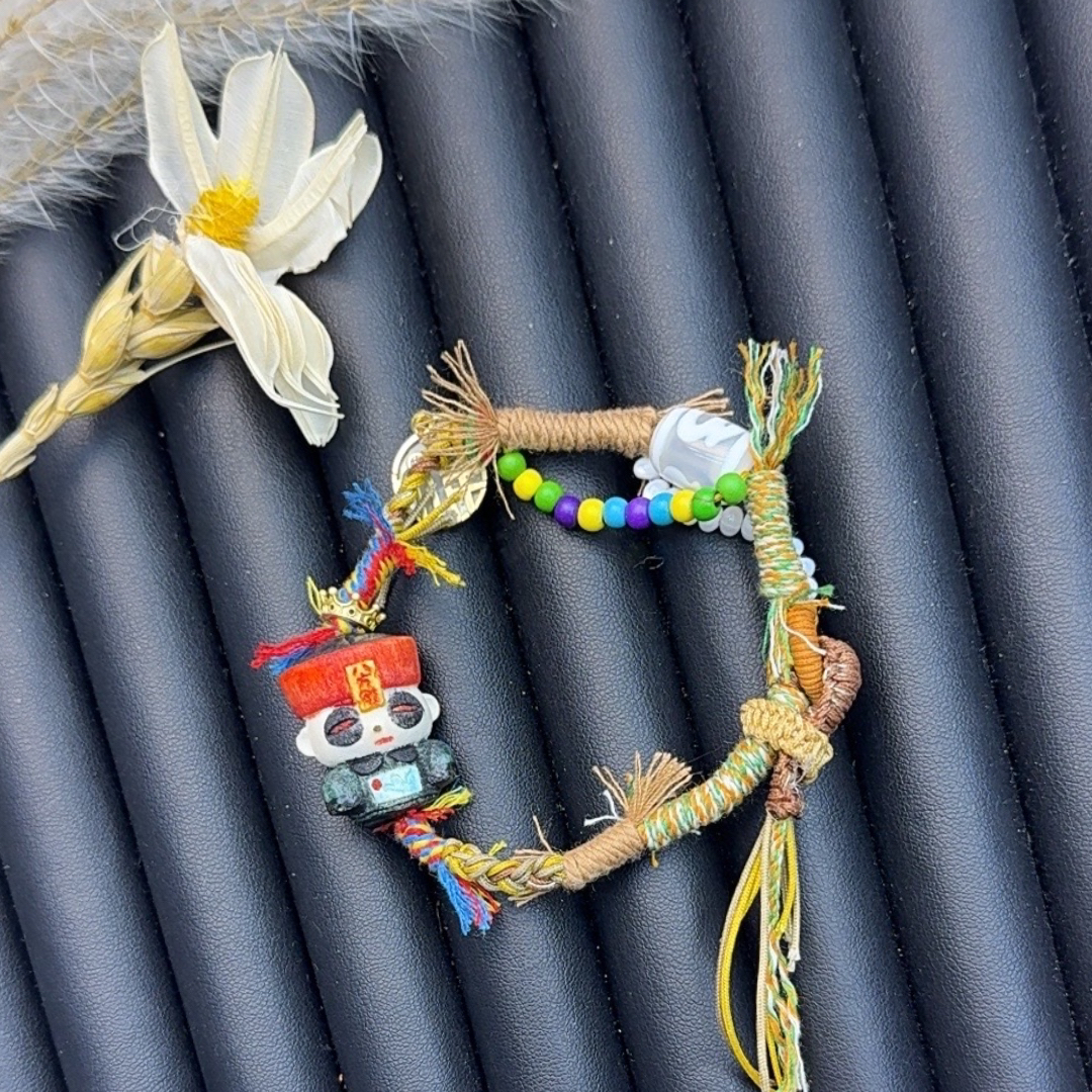 非金属木质手链 鹿角根付八方财diy 配件手工编绳