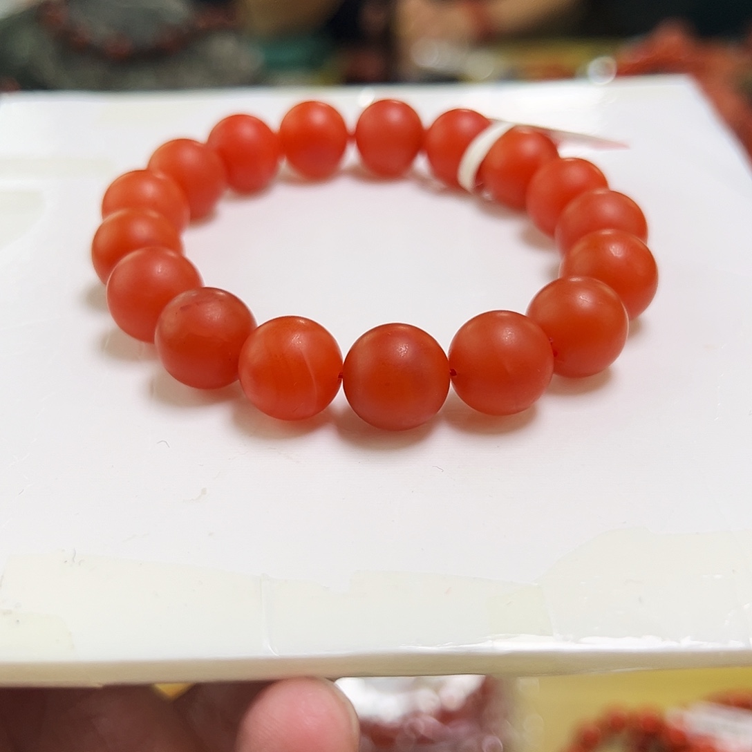 南红玛瑙未镶嵌买保山南红滴水洞毕业级哑光12m+