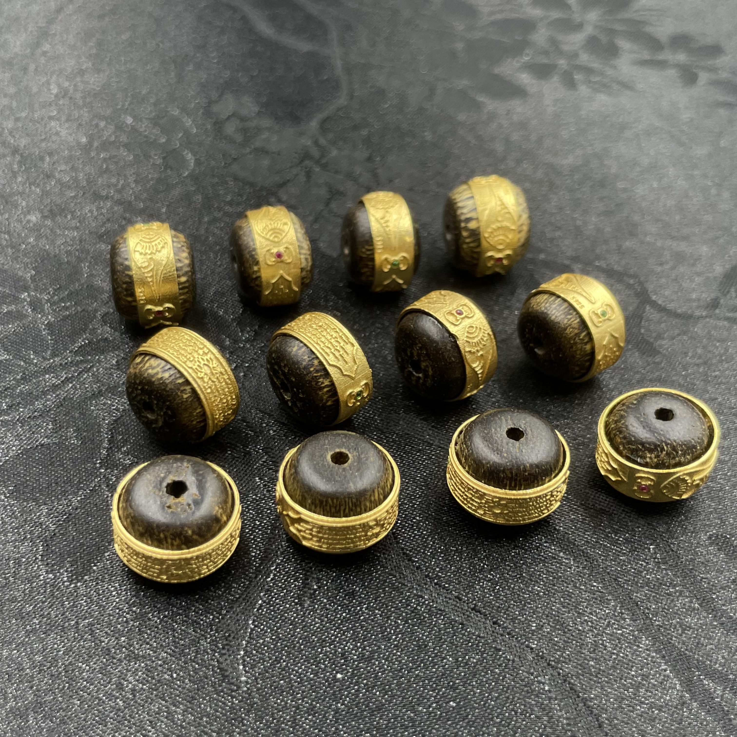 925银银制品 「戴琴珠宝」DQ2358-银镶13mm左右珠配件（多样性发其一