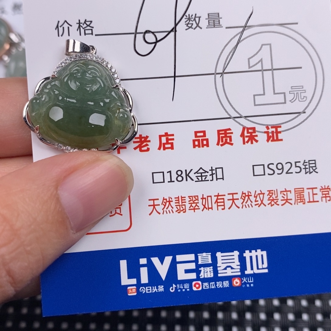 翡翠银S925镶嵌颈饰