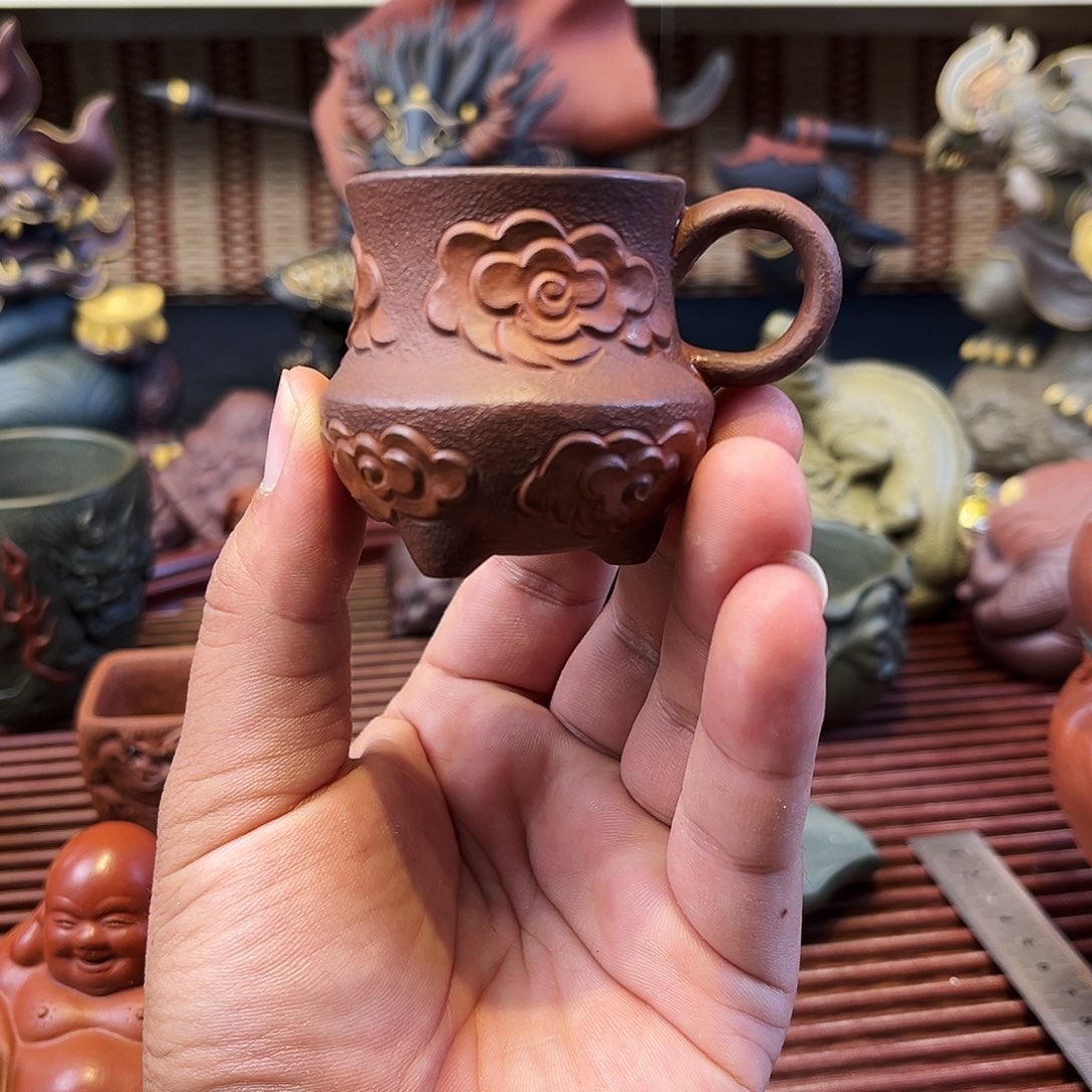 紫砂茶杯高端紫砂雕塑