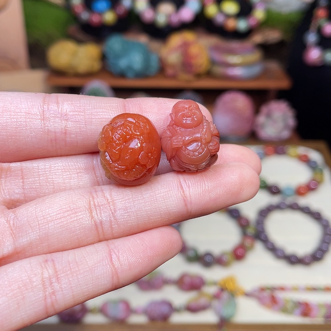 玛瑙/玉髓未镶嵌珠宝半成品盐源玛瑙一起打包价