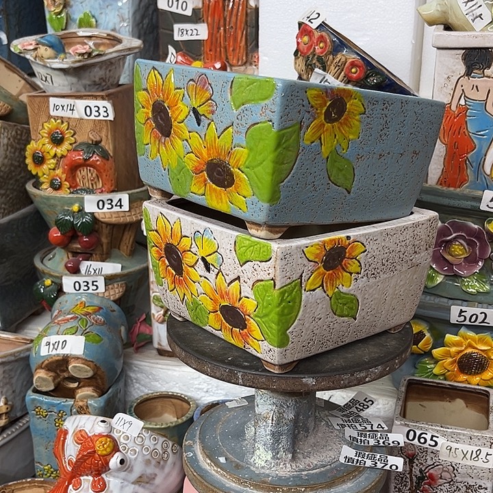 粗陶材质多肉花盆