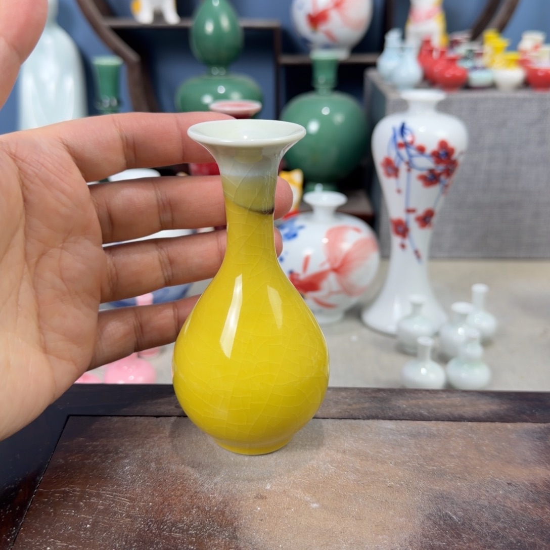陶瓷手工小花器摆件