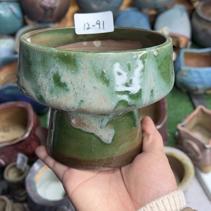 陶瓷12-91花盆小鹿