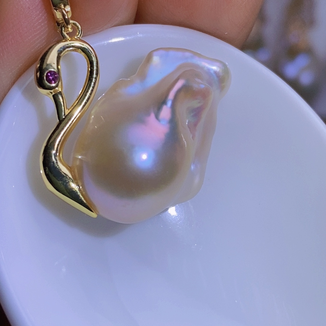 淡水珍珠银S925镶嵌淡水珍珠