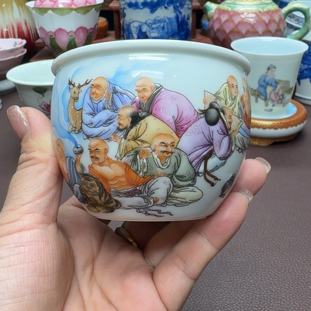 瓷片景德镇仿古手工制作精品展示