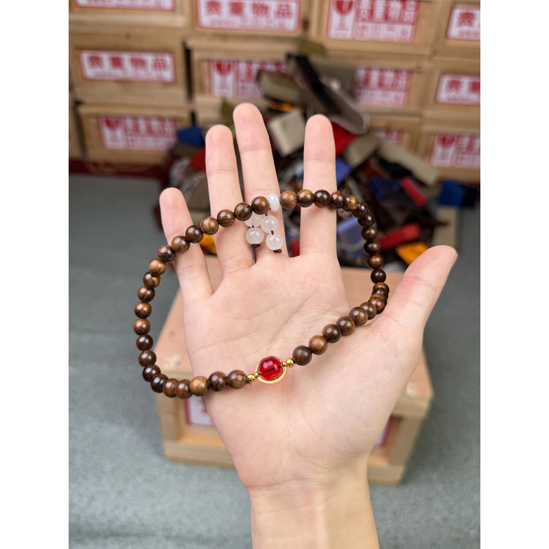 精品手串D27海南花梨多圈手串无礼盒无证书