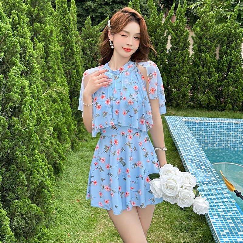 13135X泳衣女款2025年新款高级感遮肚显瘦裙式海边度假专用
