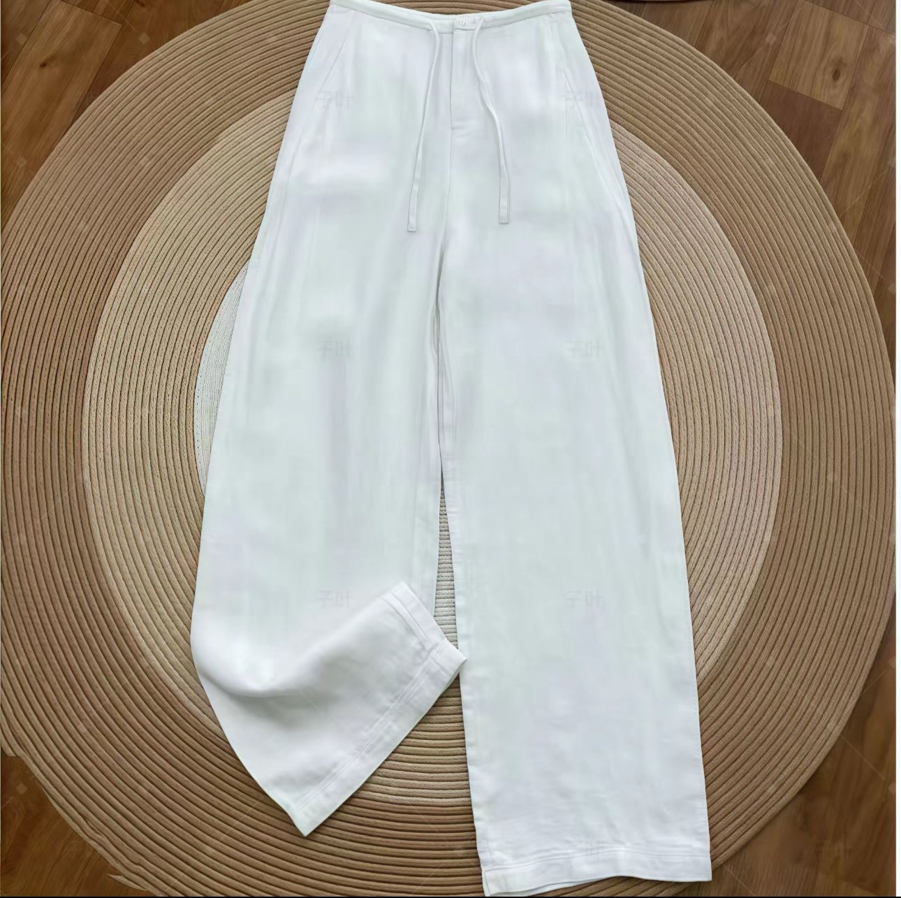 【高个子100%纯亚麻】21支双雨露亚麻女裤老钱风超凉爽弯刀阔腿