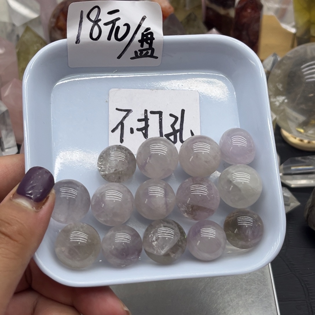 未镶嵌珠宝半成品水晶14 紫水晶16-18mm