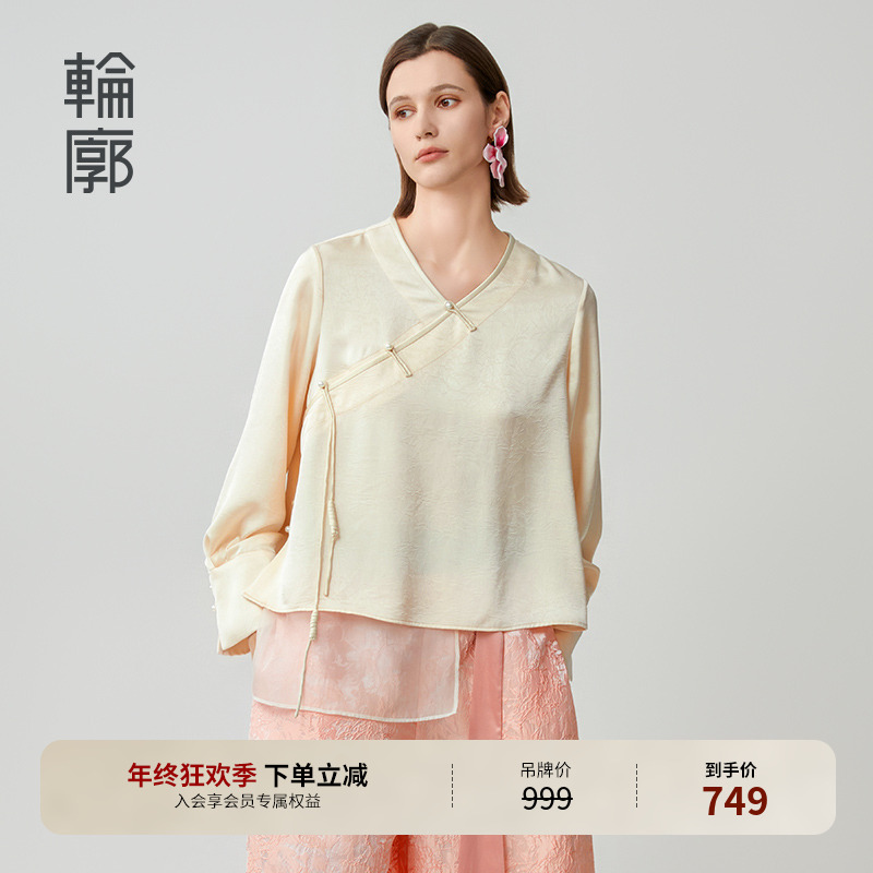 轮廓晚风小衫典雅新中式欧根纱时尚百搭休闲个性小众衣服L243Y027