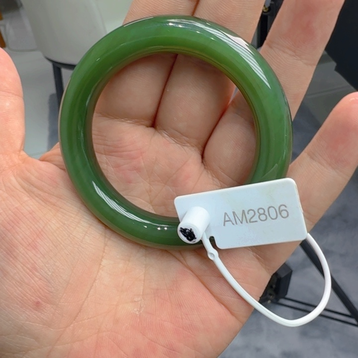 和田玉（碧玉）手镯未镶嵌55