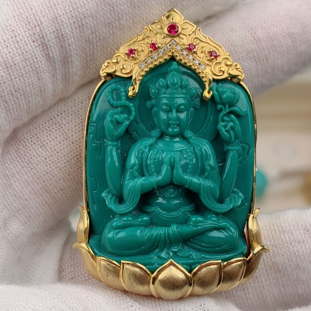 【闪购商品】绿松石配饰18K金镶嵌