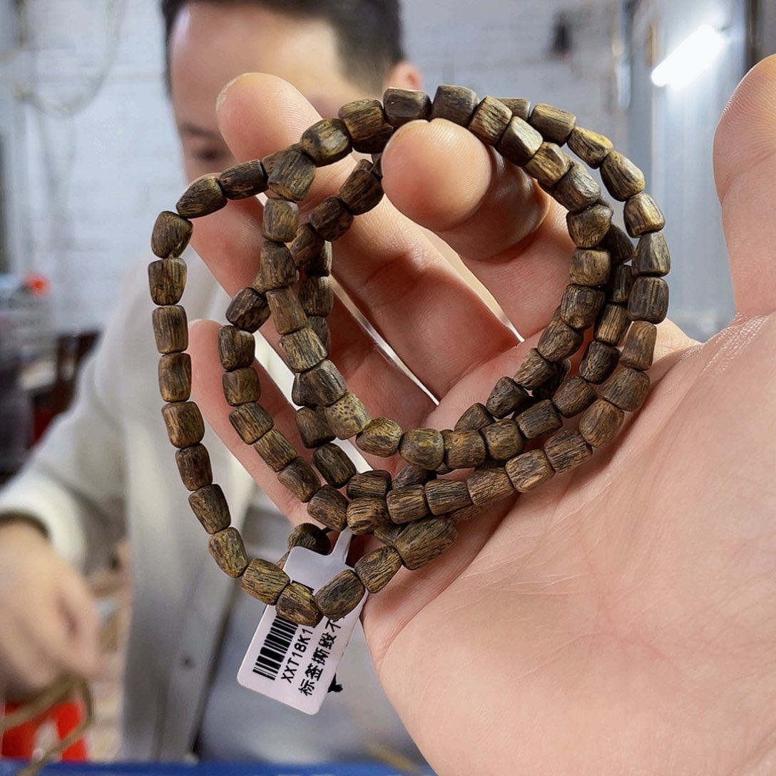 沉香手串棋楠沉水随型长串0.6/17克多样性发一