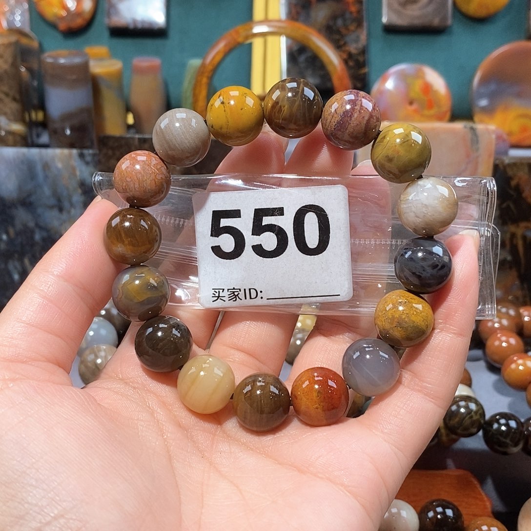 硅化玉天然北票硅化玉手串未镶嵌天然北票硅化玉手串