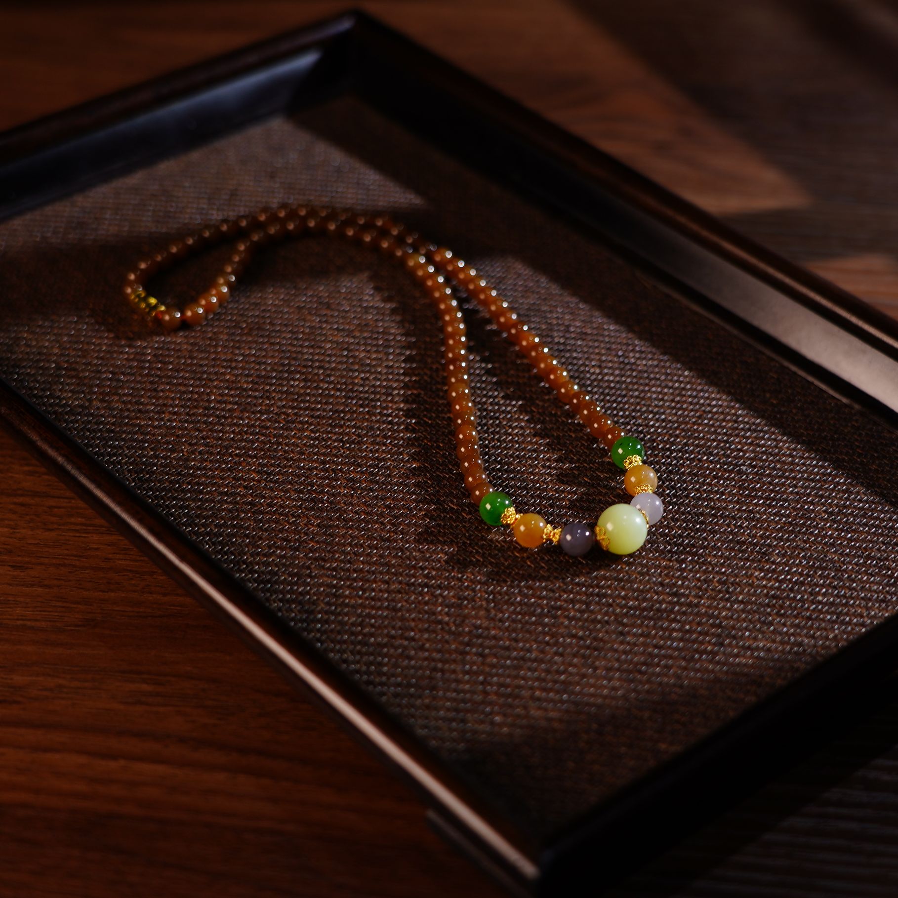 【睿泽鉴宝】S925和田玉糖料多宝项链 6-12mm FEB2047