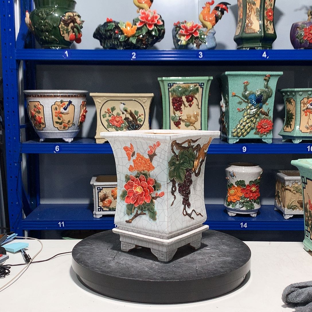 广***6高温粗陶石湾花盆