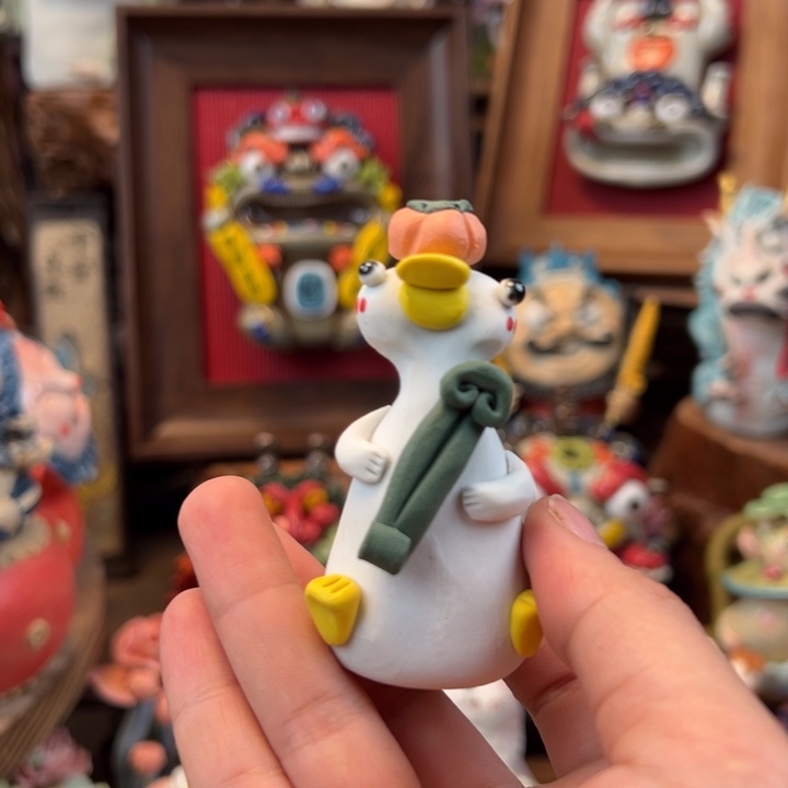 陶摆件小镇青花每日有新品