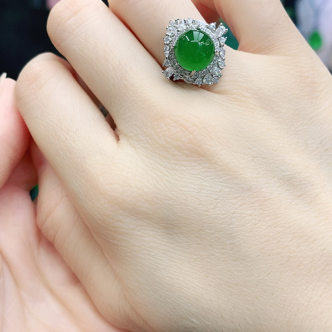 银S925镶嵌戒指玛瑙/玉髓