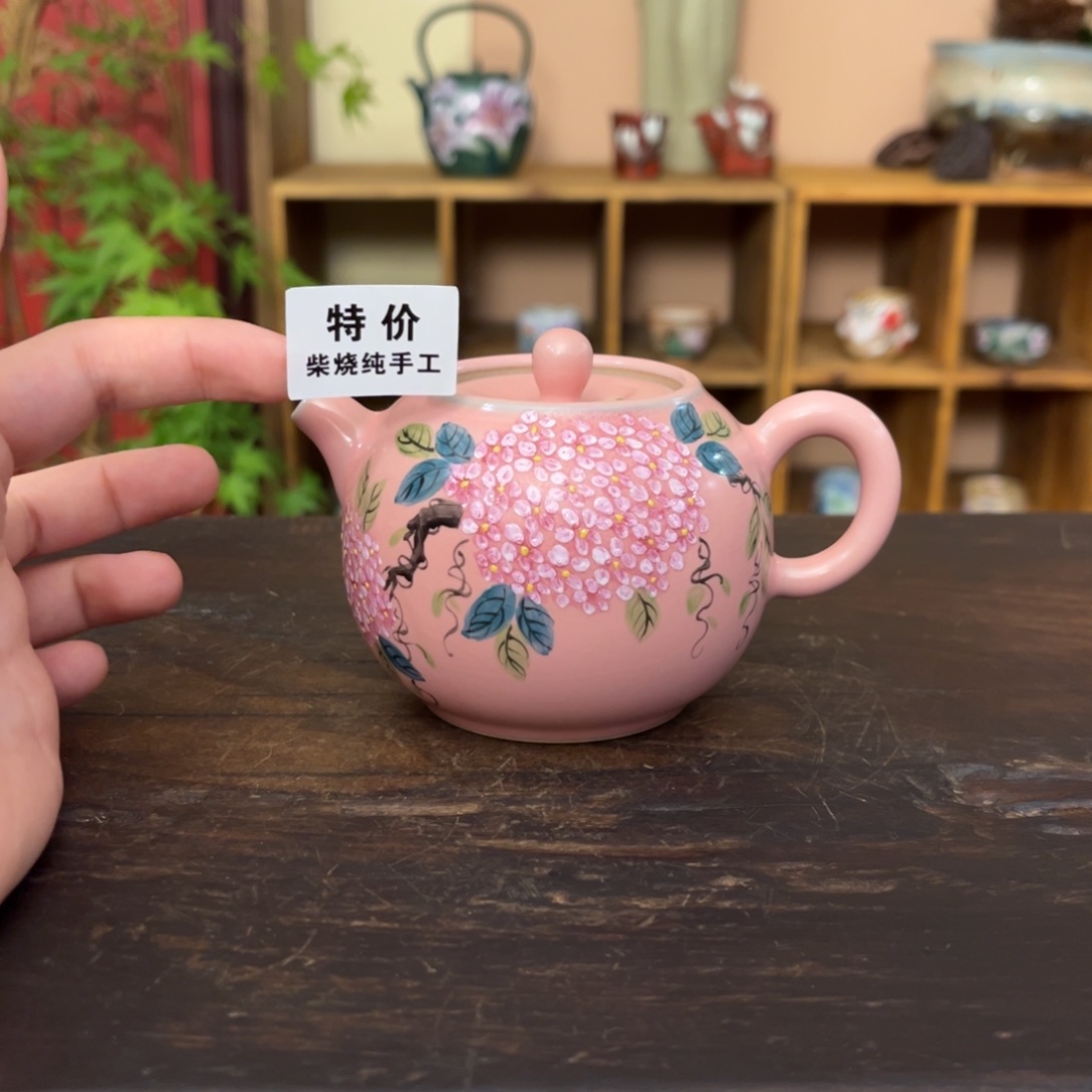 柴烧纯手工手绘陶瓷