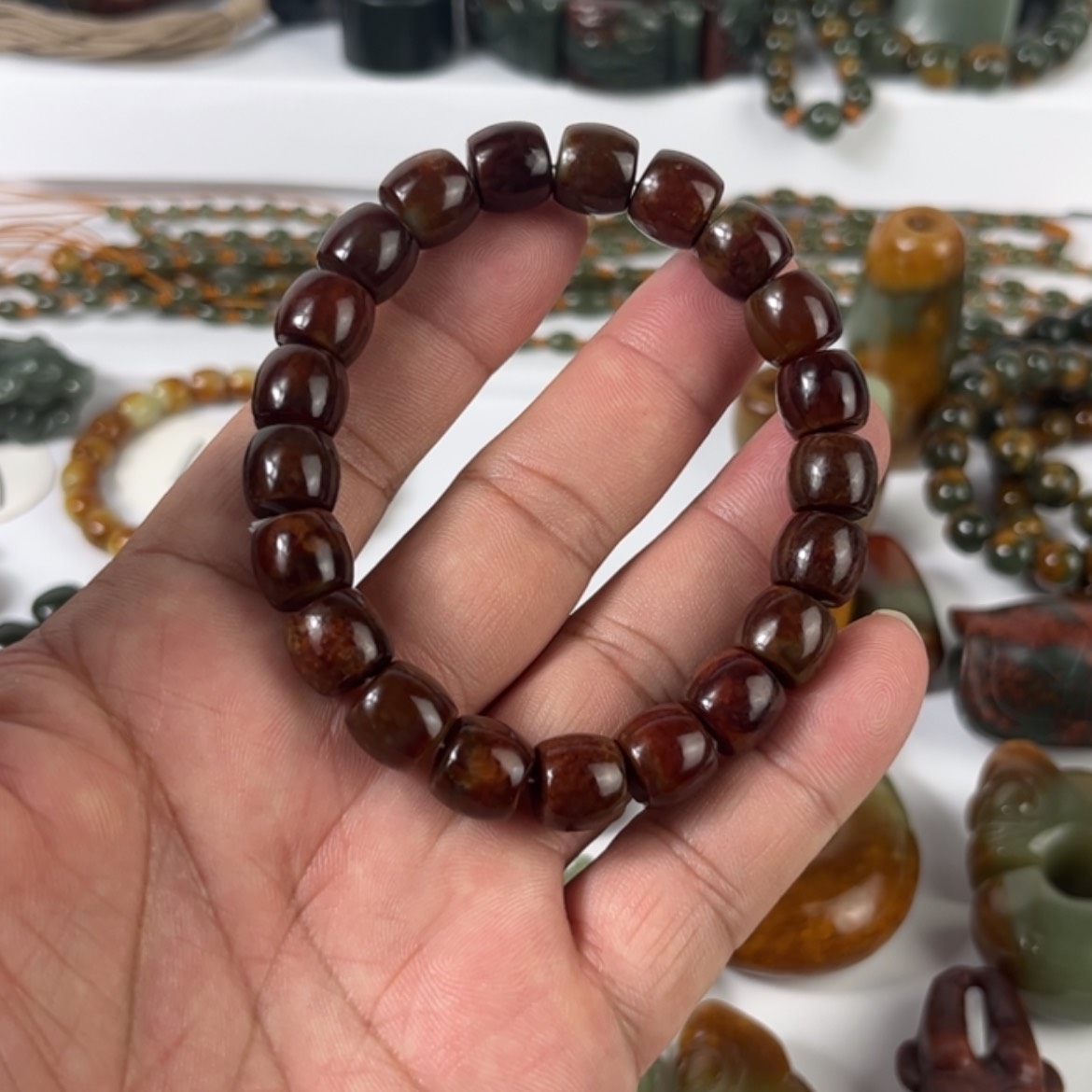 【闪购商品】未镶嵌手链透闪石质玉玉**眠