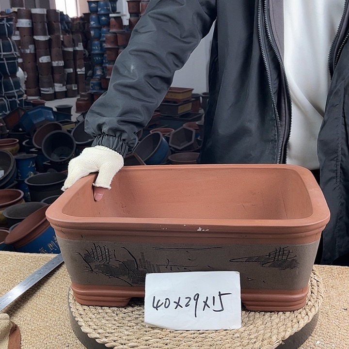 红陶紫砂花盆紫砂