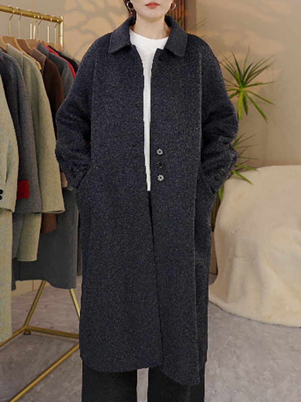 双面羊绒大衣女长款2025秋冬新款高级时髦休闲羊毛呢外套DY21