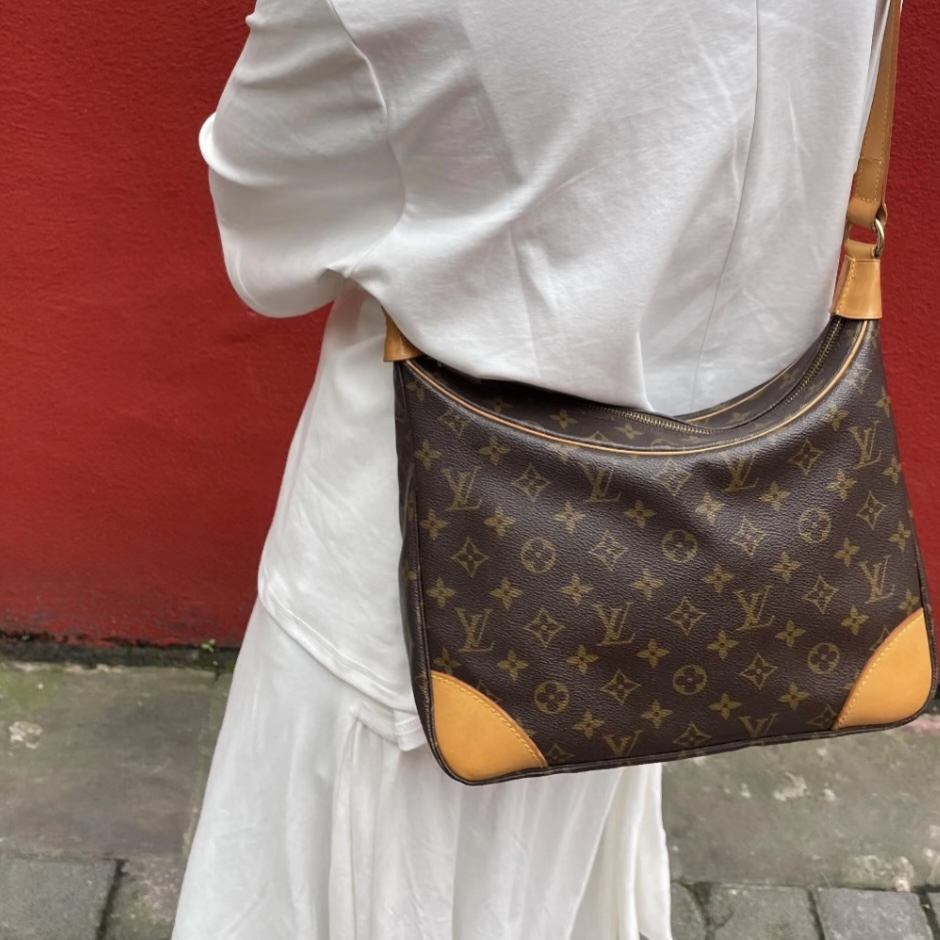 95新 LouisVuitton/路易威登 多宝二奢/11314/LV 牛角小号 01年
