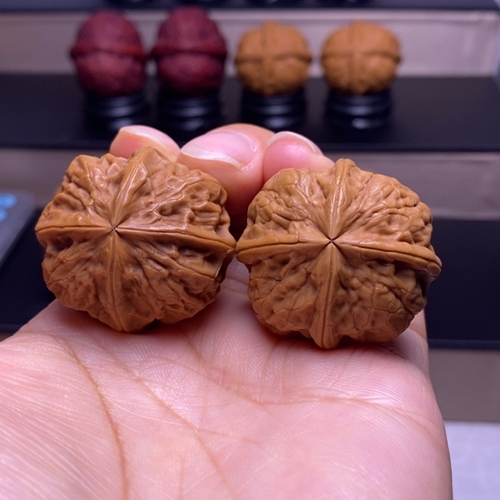 把件文玩核桃聚宝盆四楞29