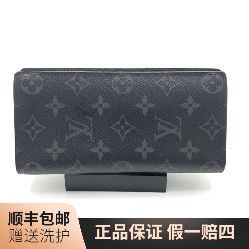 95新 LouisVuitton/路易威登 LV黑老花长款开口钱包/10021085时尚