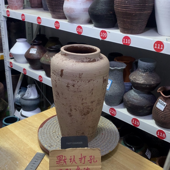 【闪购商品】红陶粗糙盆默认打孔高28口10