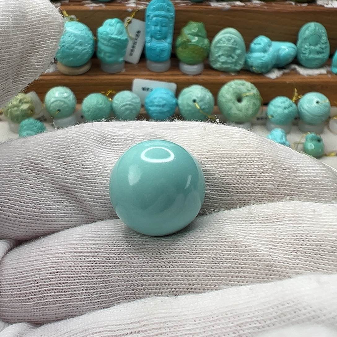 绿松石圆珠 未镶嵌