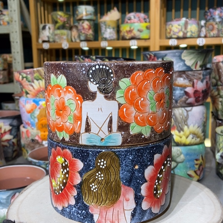 红陶景德镇艺术手绘作品
