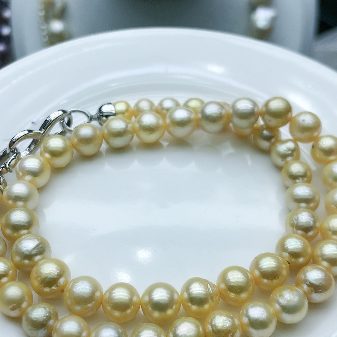 淡水珍珠颈饰钛钢