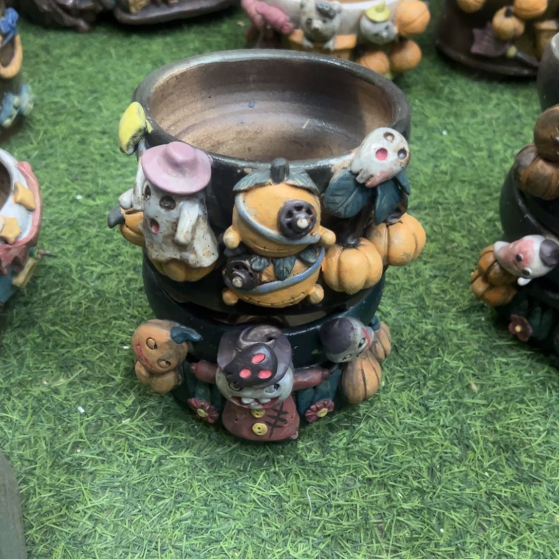 红陶柒*陶然微瑕多肉花盆