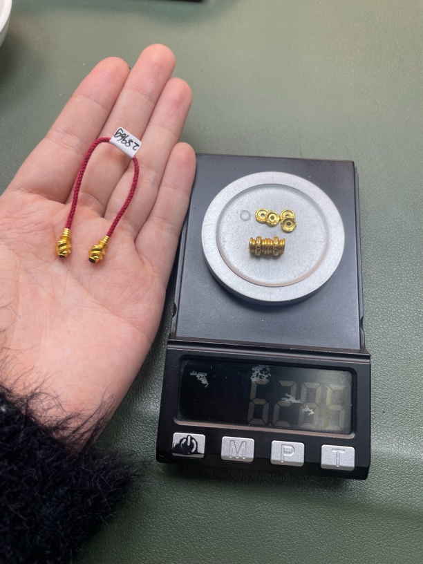 足金弟子珠加唐草隔片和轴