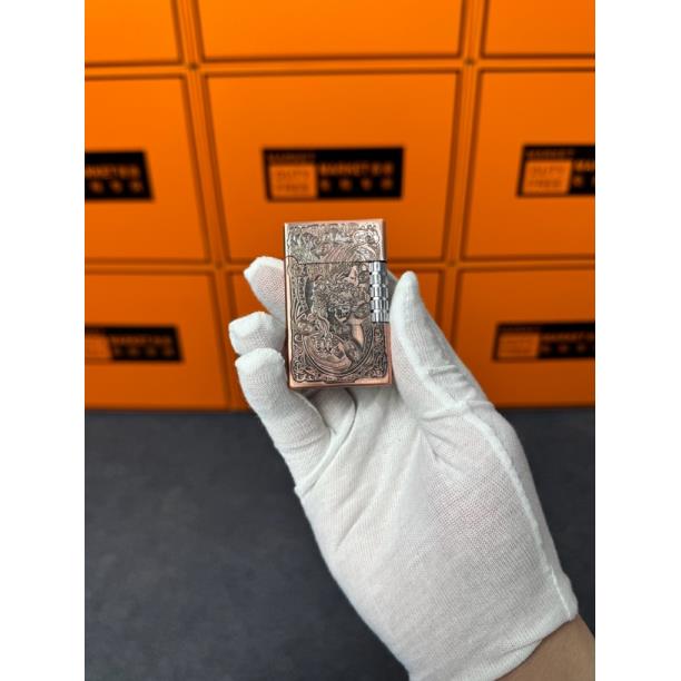 复古精品侧滑朗声火机浮雕貔貅打火机