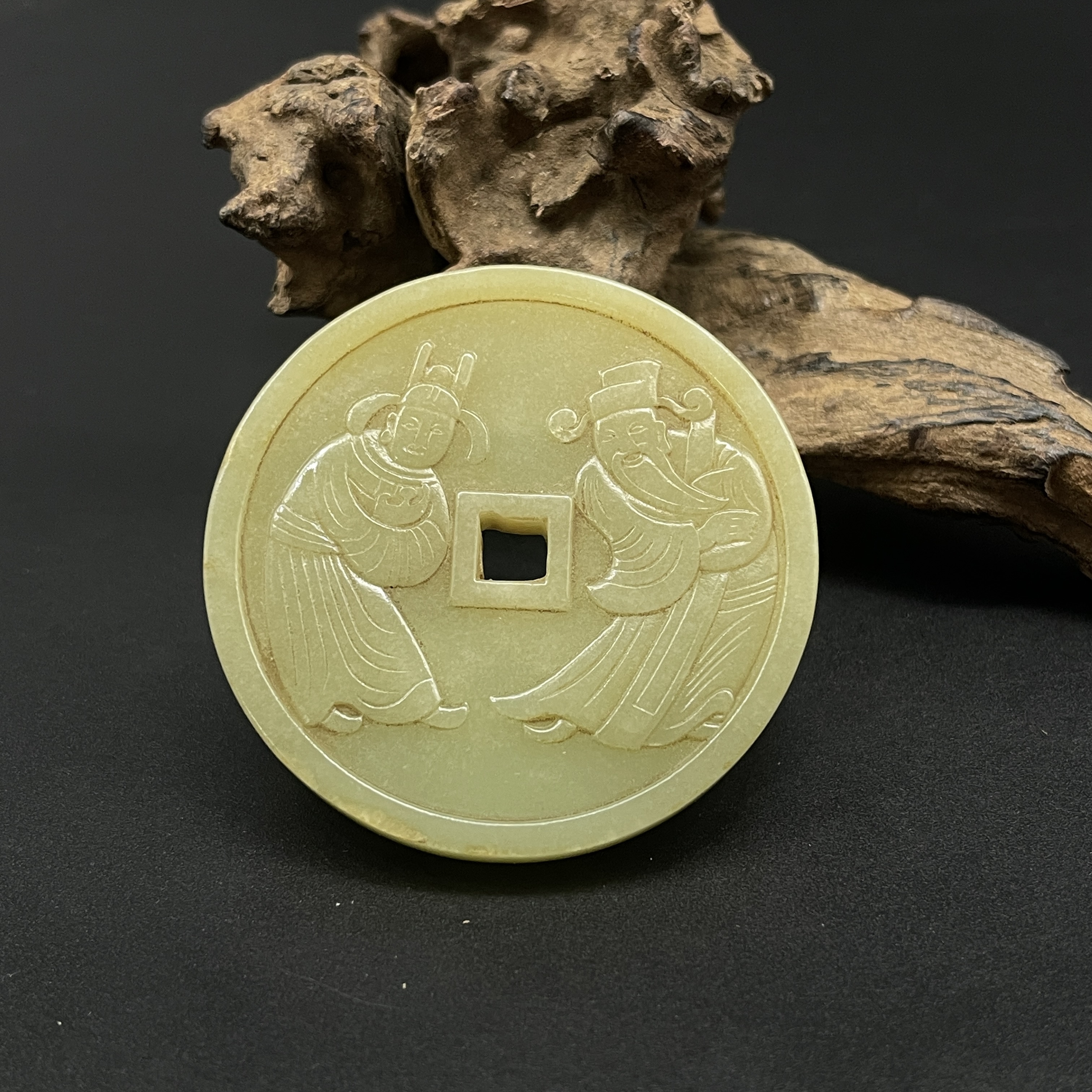 《清代》 和田玉升官发财   山东文物商店泰运 ZZXCEH622254
