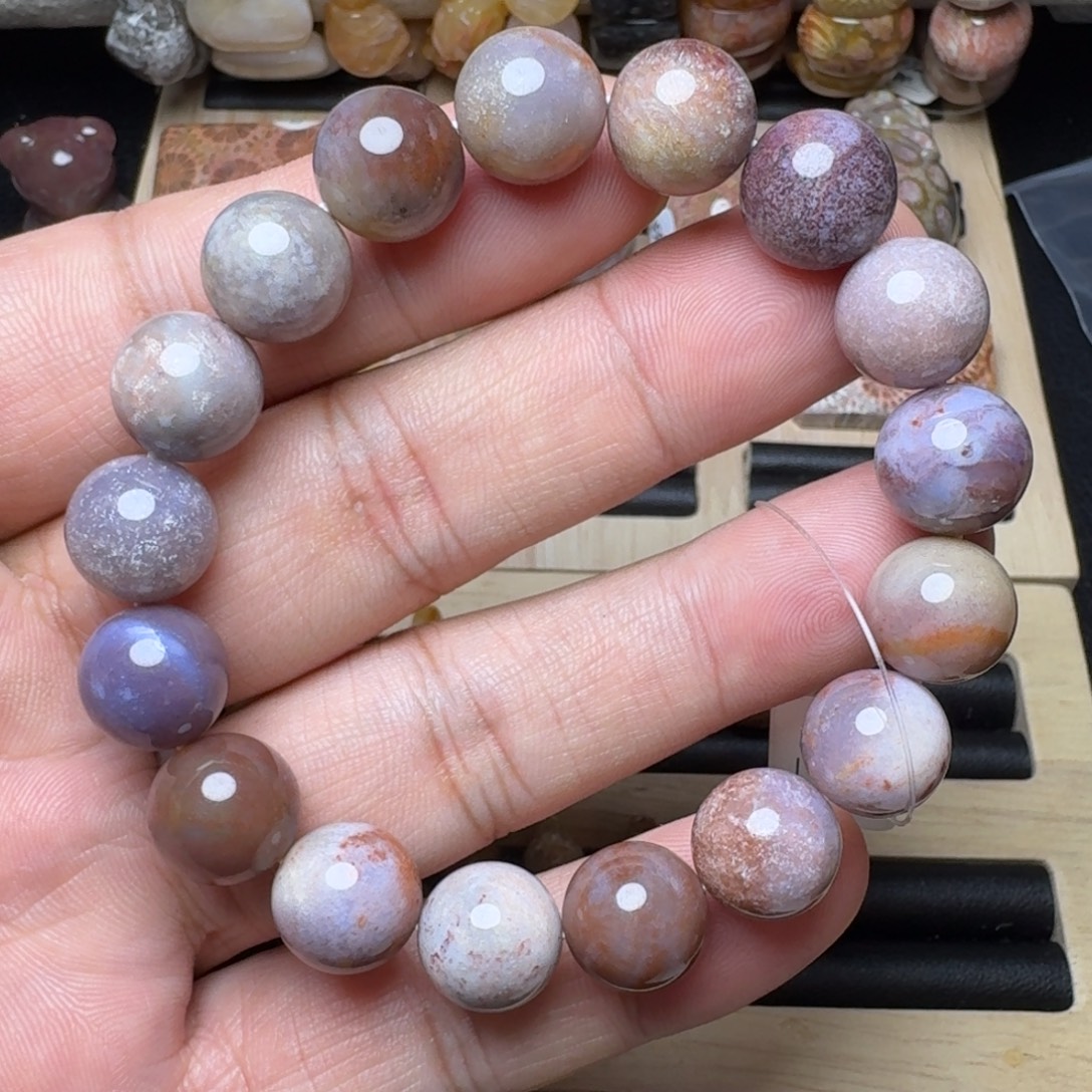 硅化珊瑚（珊瑚玉）未镶嵌纯天然色有机玉石保真色