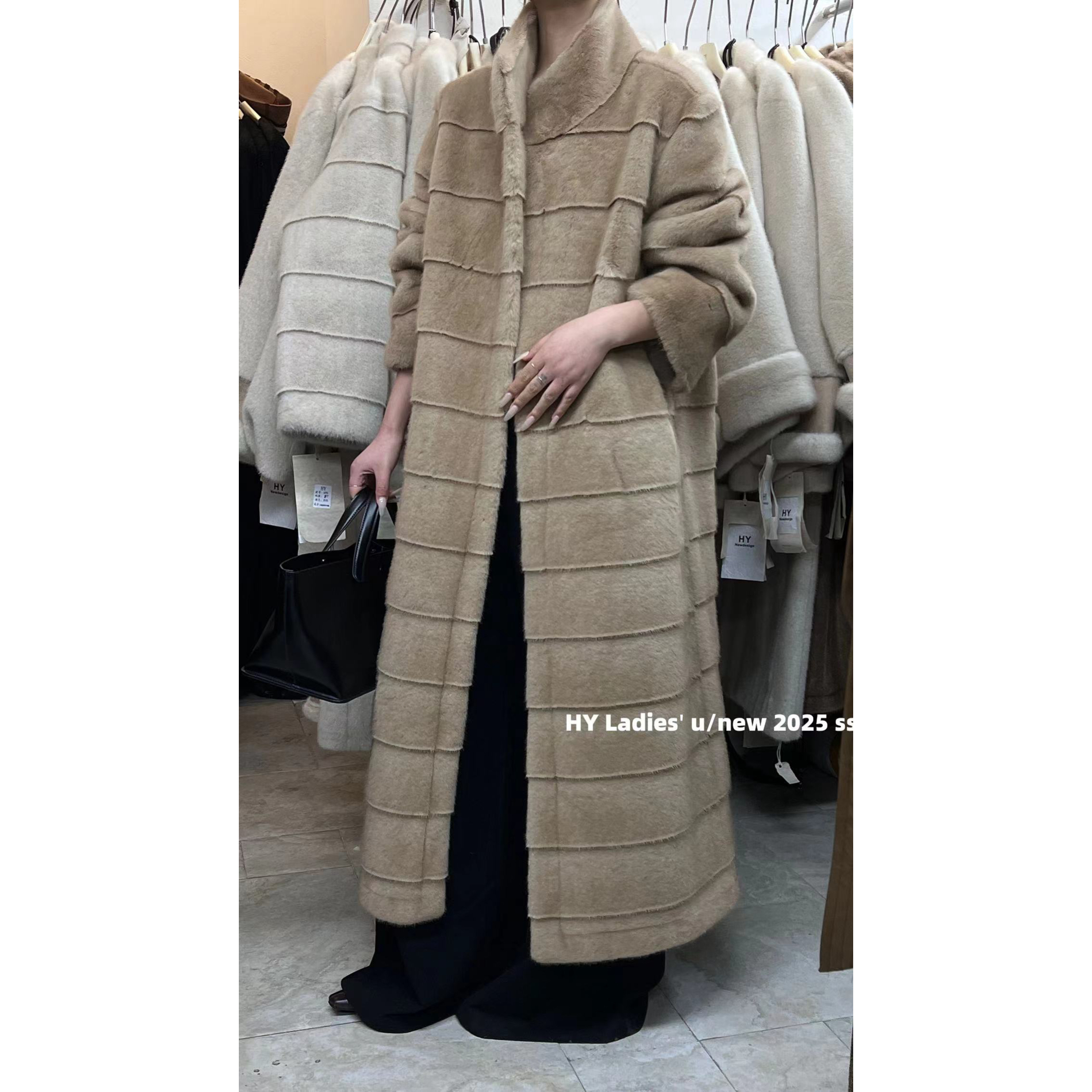 （福）古巴沙棕！高定竹节纹环保毛毛外套（2HY5216#）爱唯依