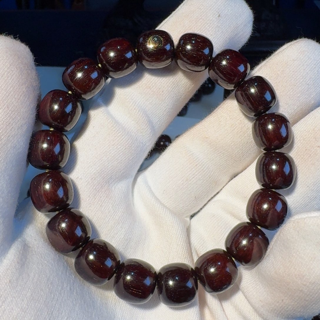 三***哥小叶紫檀手串/手链印度小叶紫檀日本三味线古琴料高精尖