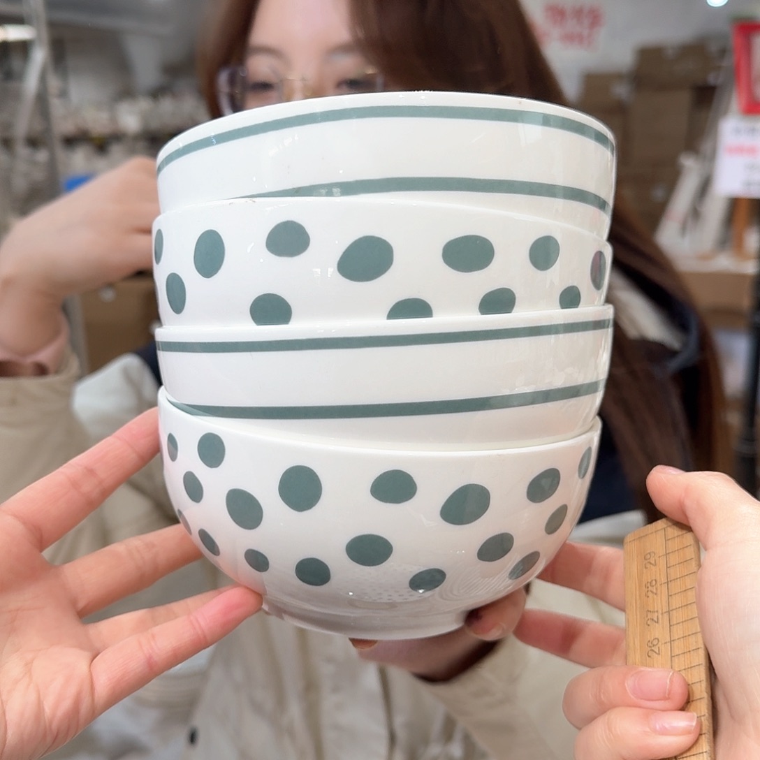 瓷骨瓷6英寸饭碗15cm6个外贸尾单