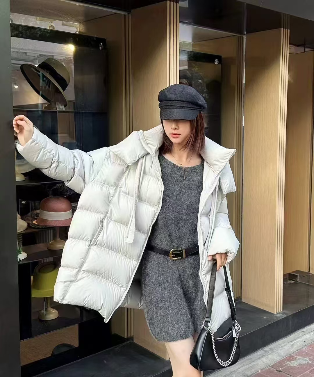 【维多利亚】2025新款韩版面包服宽松龟背羽绒服8823绒子含量90%